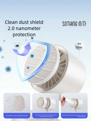 2025 Quiet Desktop Fan with Air Purifier