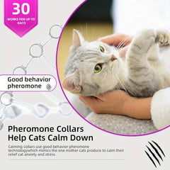 4-Pack Calming Pheromone Collars for Cats & Kittens | Effective Feline Relaxing Aid – Adjustable Comfort Fit for Small, Medium & Large Cats