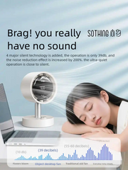 2025 Quiet Desktop Fan with Air Purifier