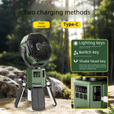 30-inch Solar Camping Fan with 500 Lumens