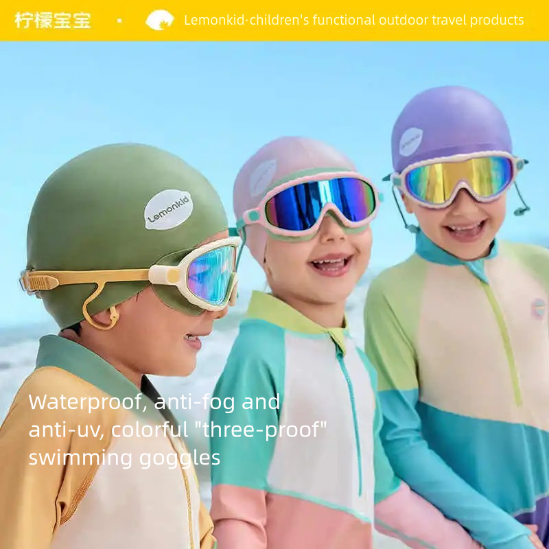 Childrens Waterproof Anti-Fog UV Swim Goggles