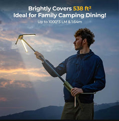Portable Camping Lantern - 1000 LM & 1.64m