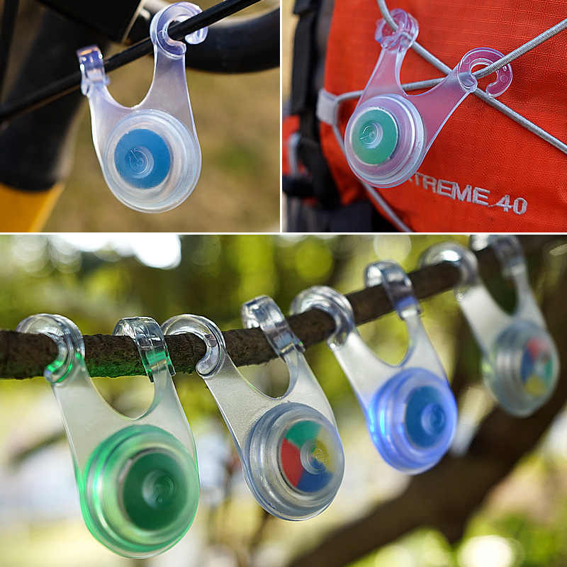 Outdoor camping tent wind rope hanging light anti-trip warning light canopy pull rope warning light LED camping decorative light