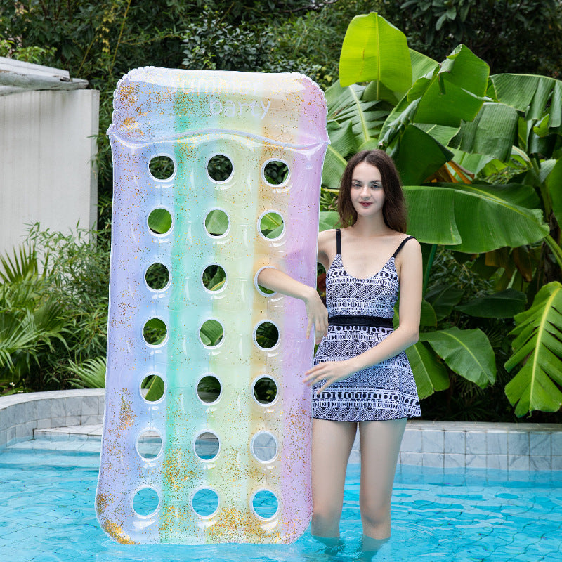 Swimming float adult water inflatable floating row children's swimming ring toy swimming pool outdoor drifting water play equipment