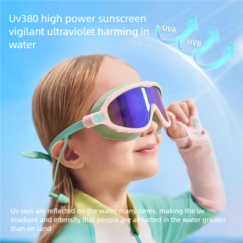 Childrens Waterproof Anti-Fog UV Swim Goggles