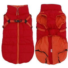 Loopsona Winter Dog Coat with Leash - Waterproof, Windproof Warm Coat for Small to Large Dogs