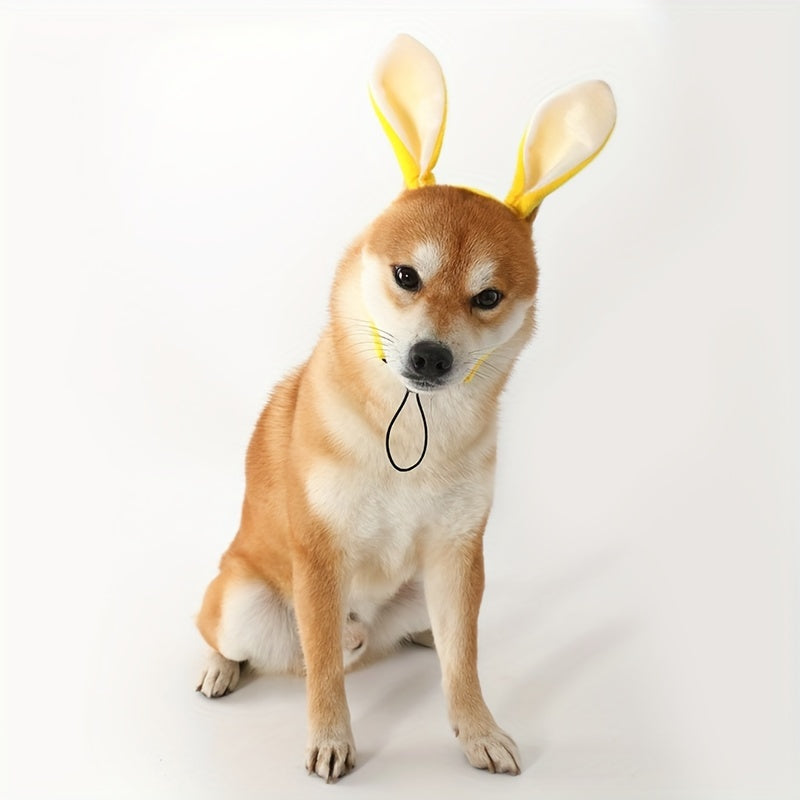 Loopsona Easter Bunny Ears Pet Headband - Cute Cat & Dog Costume Accessory for Easter Party