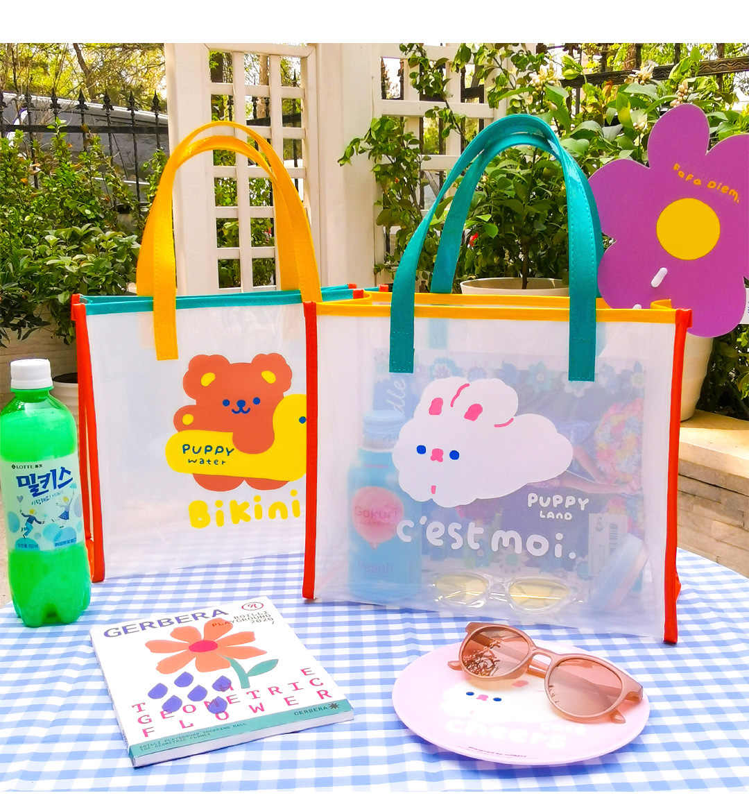 Transparent Waterproof Tote Bag - Unisex Beach Bag, Portable Swimwear Storage Bag, Jelly Tote Bag