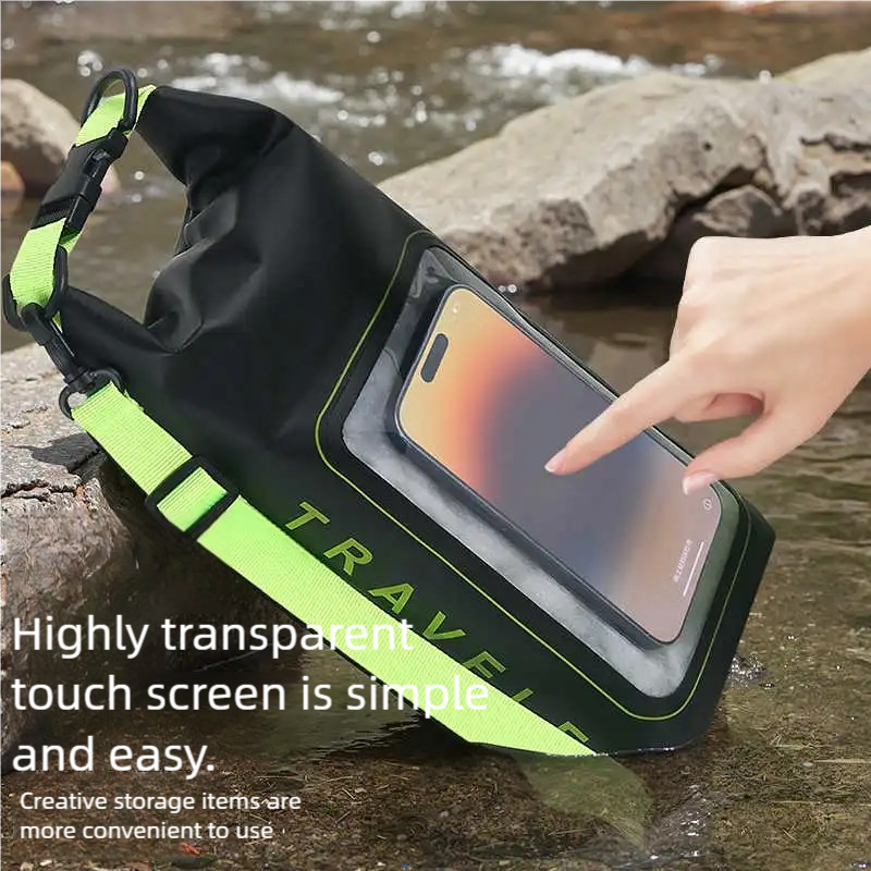 Swimming mobile phone waterproof bag with large capacity, touch screen for taking photos, diagonal diving, water park, snorkeling and drifting waterproof case