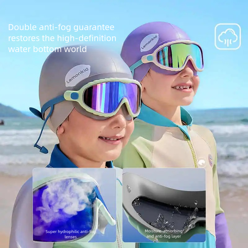 Childrens Waterproof Anti-Fog UV Swim Goggles