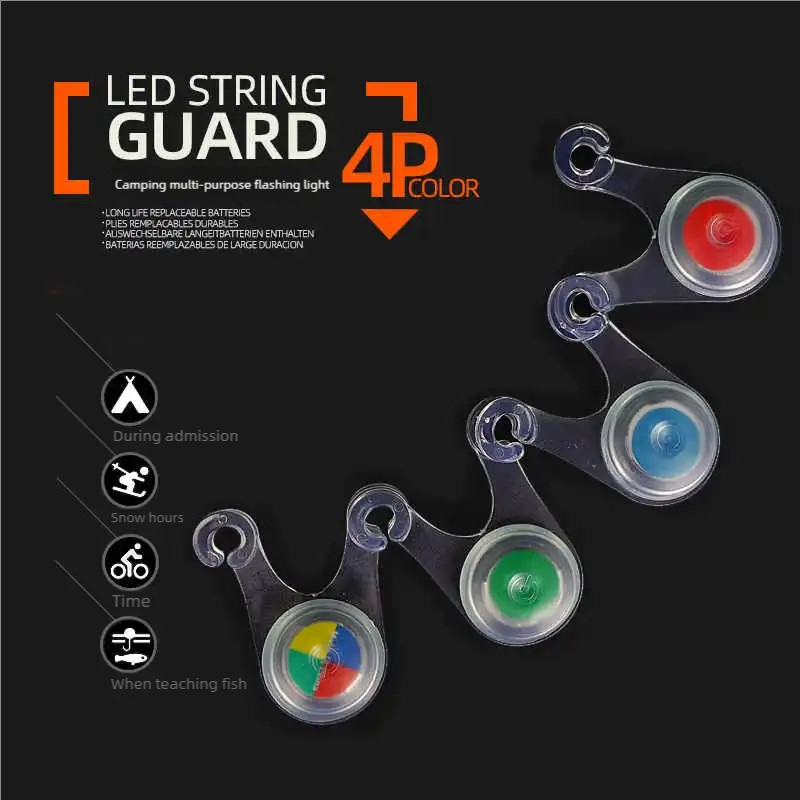 Outdoor camping tent wind rope hanging light anti-trip warning light canopy pull rope warning light LED camping decorative light