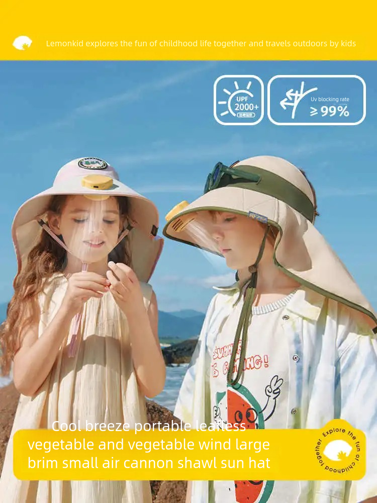 Childrens Fan Sun Protection Hat