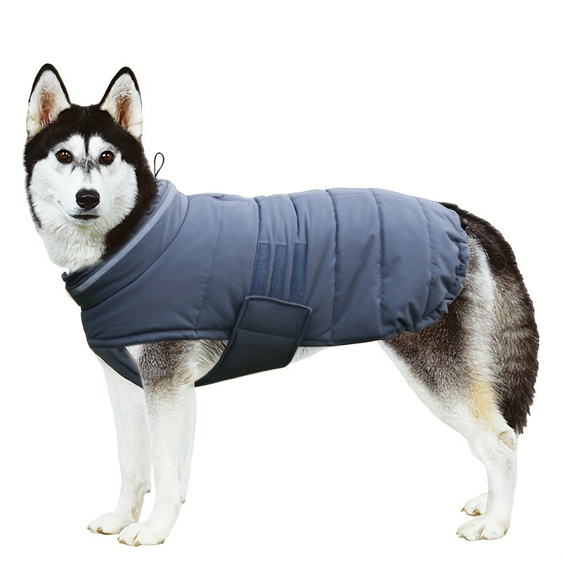 Winter Windproof Dog Jacket | High-Collar Snowproof Coat for Cold Weather – Warm Fleece Vest for Small, Medium & Large Dogs