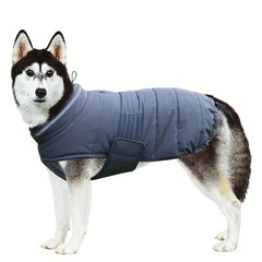 Winter Windproof Dog Jacket | High-Collar Snowproof Coat for Cold Weather – Warm Fleece Vest for Small, Medium & Large Dogs