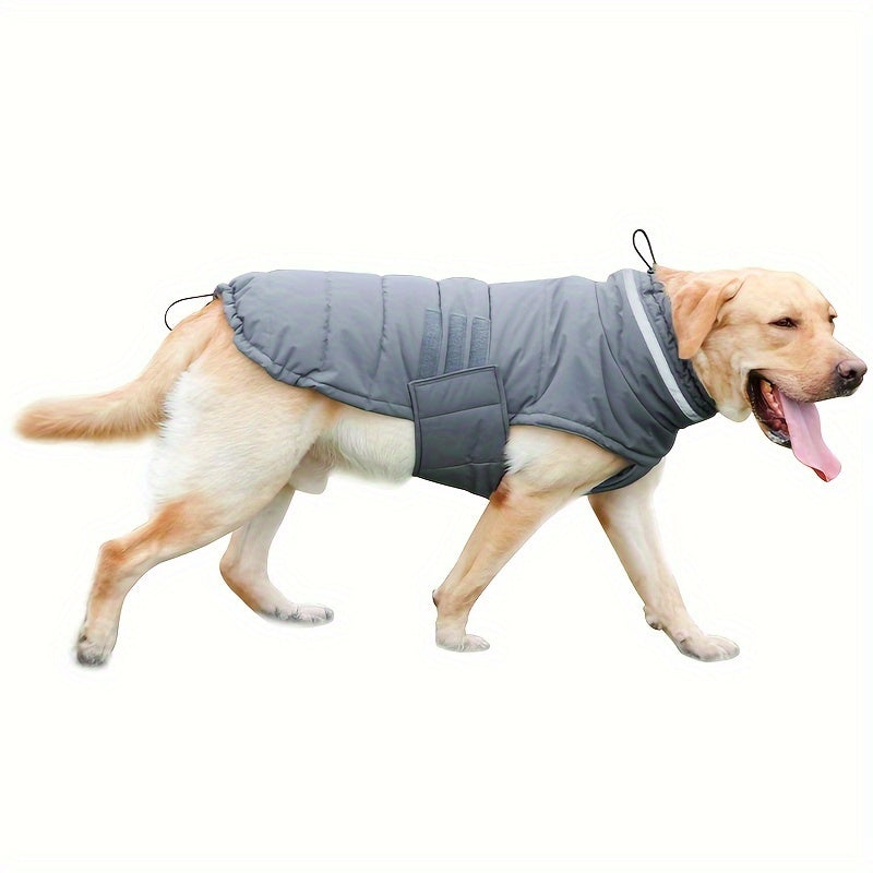 Winter Windproof Dog Jacket | High-Collar Snowproof Coat for Cold Weather – Warm Fleece Vest for Small, Medium & Large Dogs