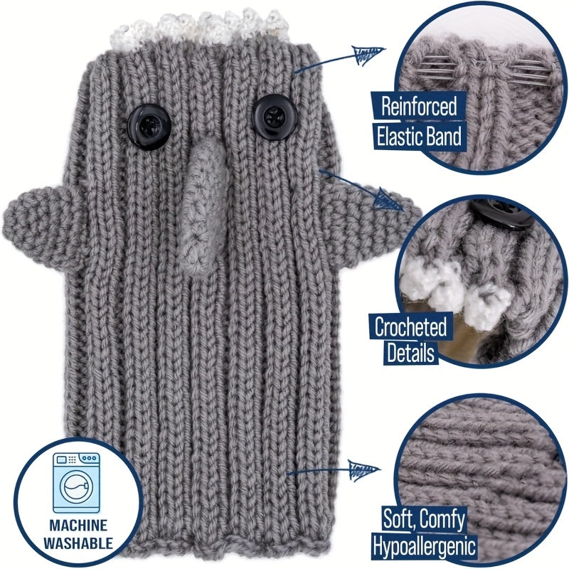 Shark Knit Pet Hat - Cute Shark Style Windproof Hat for Cats & Dogs, Christmas New Year Holiday Costume