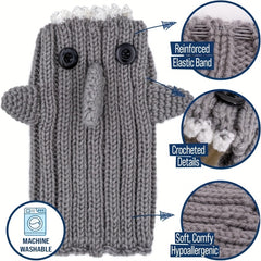 Shark Knit Pet Hat - Cute Shark Style Windproof Hat for Cats & Dogs, Christmas New Year Holiday Costume