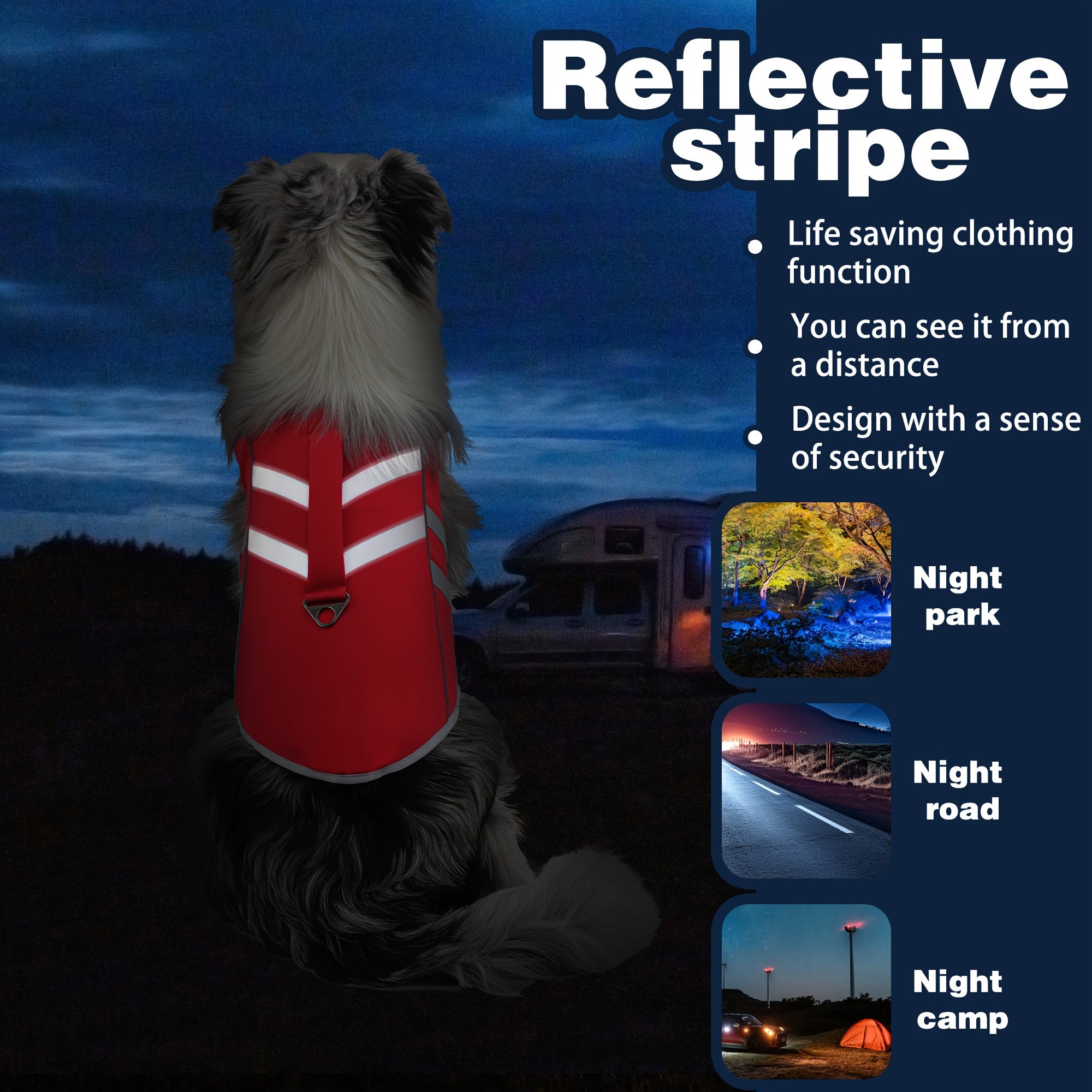 Waterproof Dog Life Jacket | Reflective Safety Strips, Adjustable Straps & D-Ring, Quick-Release Buckles – Lightweight Polyester Vest for Small, Medium & Large Dogs