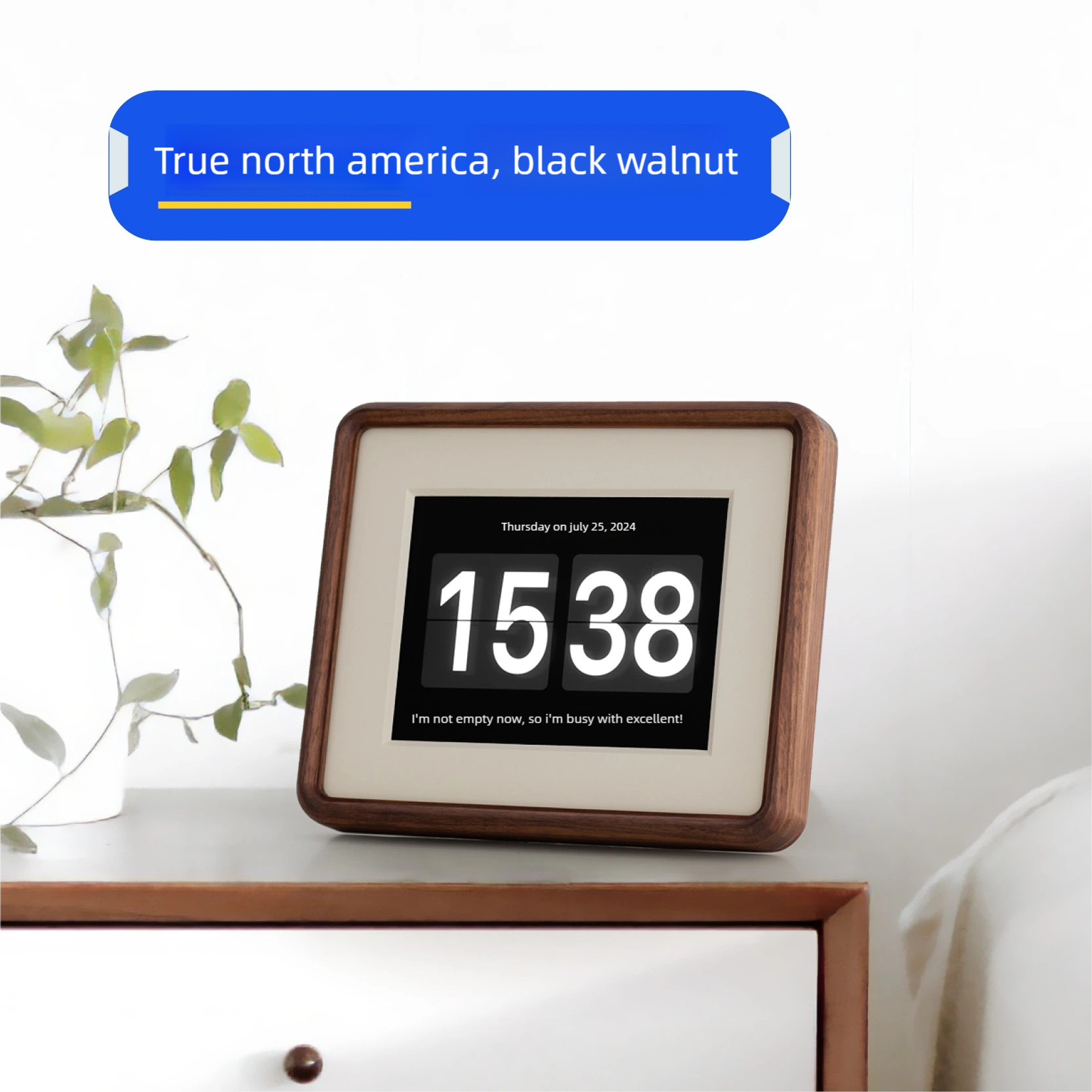Ipad tablet transformation solid wood electronic photo frame old mini walnut clock frame album stand table photo frame picture frame