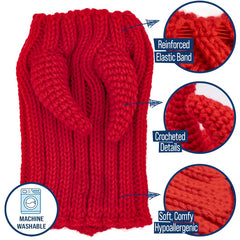Unicorn Red Devil Monster Pet Hat - Warm Windproof Halloween Fantasy Knit Hat for Cats & Dogs