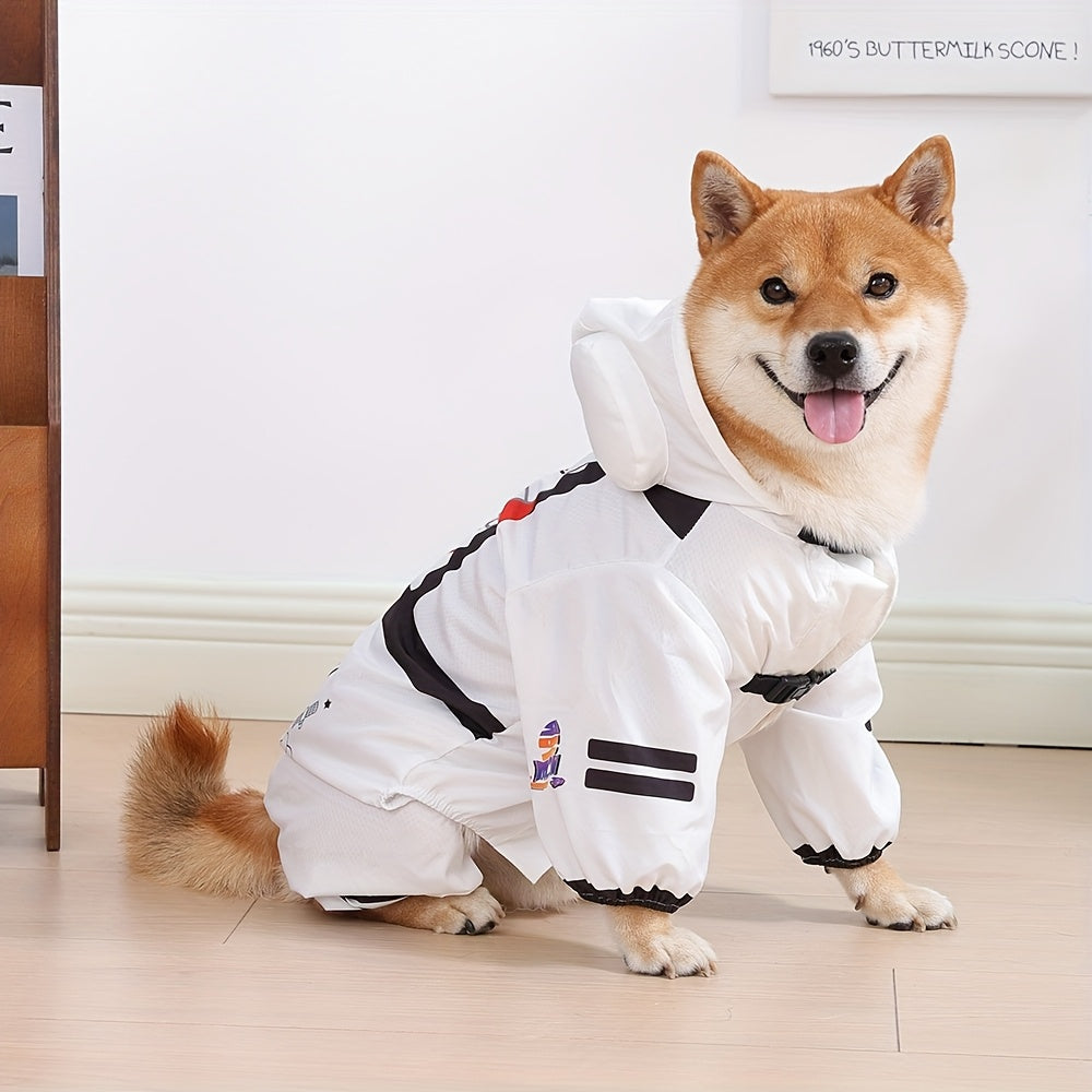 Loopsona Astronaut Pet Costume - Funny Halloween Dog Spacesuit Outfit, Waterproof & Warm