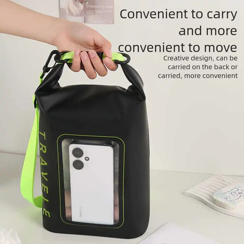 Swimming mobile phone waterproof bag with large capacity, touch screen for taking photos, diagonal diving, water park, snorkeling and drifting waterproof case