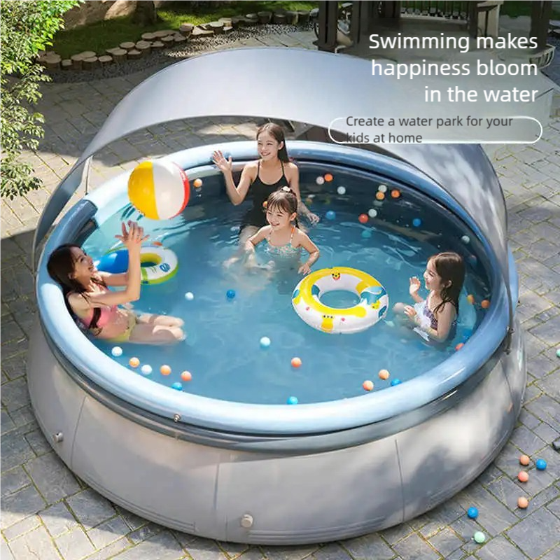 [No installation required, sunshade, family inflatable swimming pool] Thickened, wear-resistant, large-capacity outdoor portable swimming pool | Summer family water park