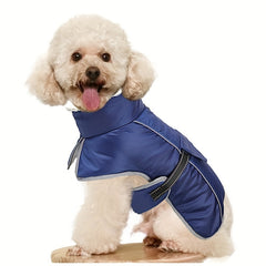 New Autumn Winter Windproof Fleece High-Collar Dog Jacket | Stylish Warm Outerwear for Small & Medium Dogs