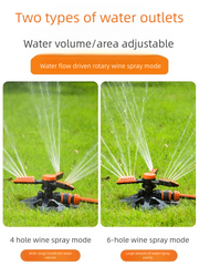 360° Rotating Lawn Sprinkler with Water Flow