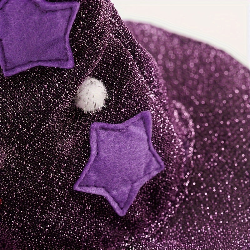 Pet Halloween Wizard Cape & Star Hat Set | Magical Cosplay Costume for Cats & Dogs – Spooky Party Outfit