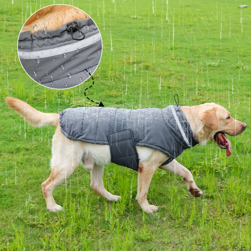 Winter Windproof Dog Jacket | High-Collar Snowproof Coat for Cold Weather – Warm Fleece Vest for Small, Medium & Large Dogs