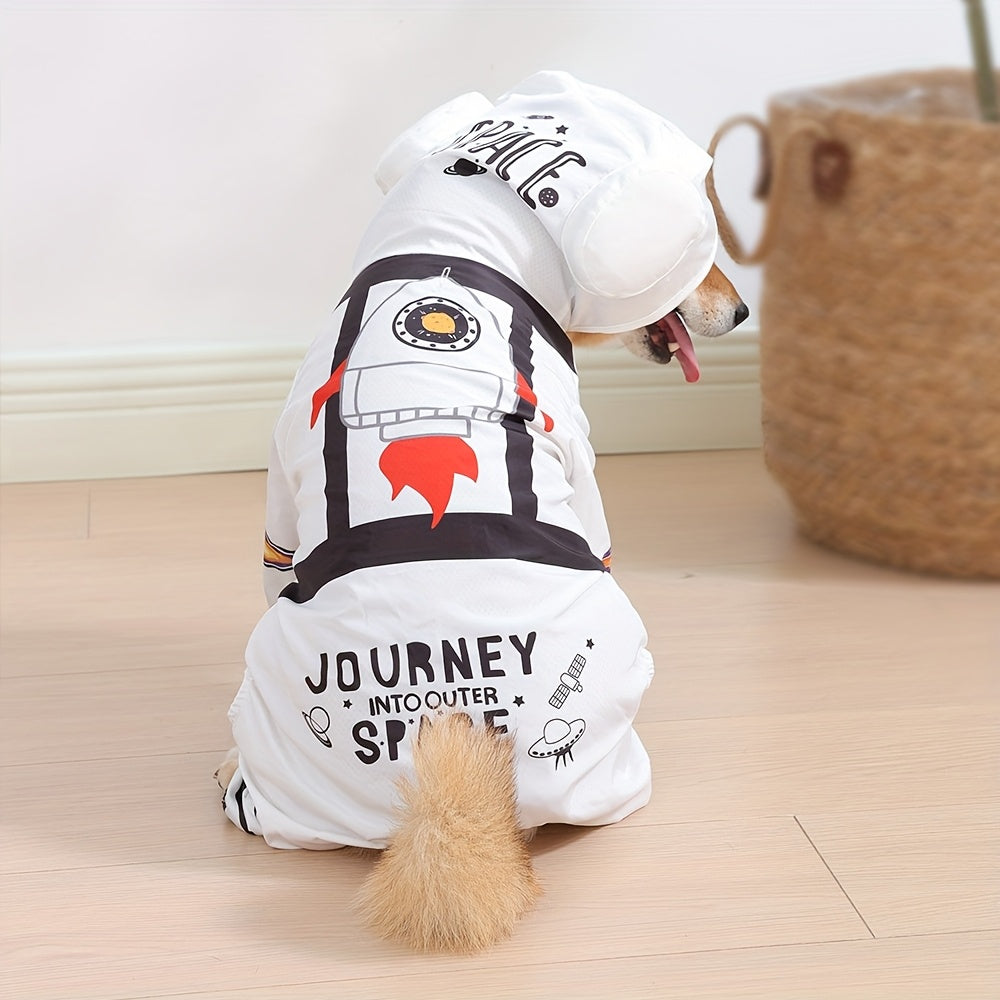 Loopsona Astronaut Pet Costume - Funny Halloween Dog Spacesuit Outfit, Waterproof & Warm