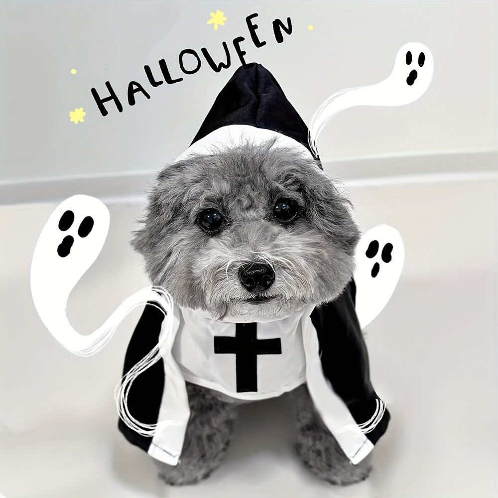 Loopsona Nun Costume Pet Outfit - Funny Party Accessory for Cats & Small Dogs