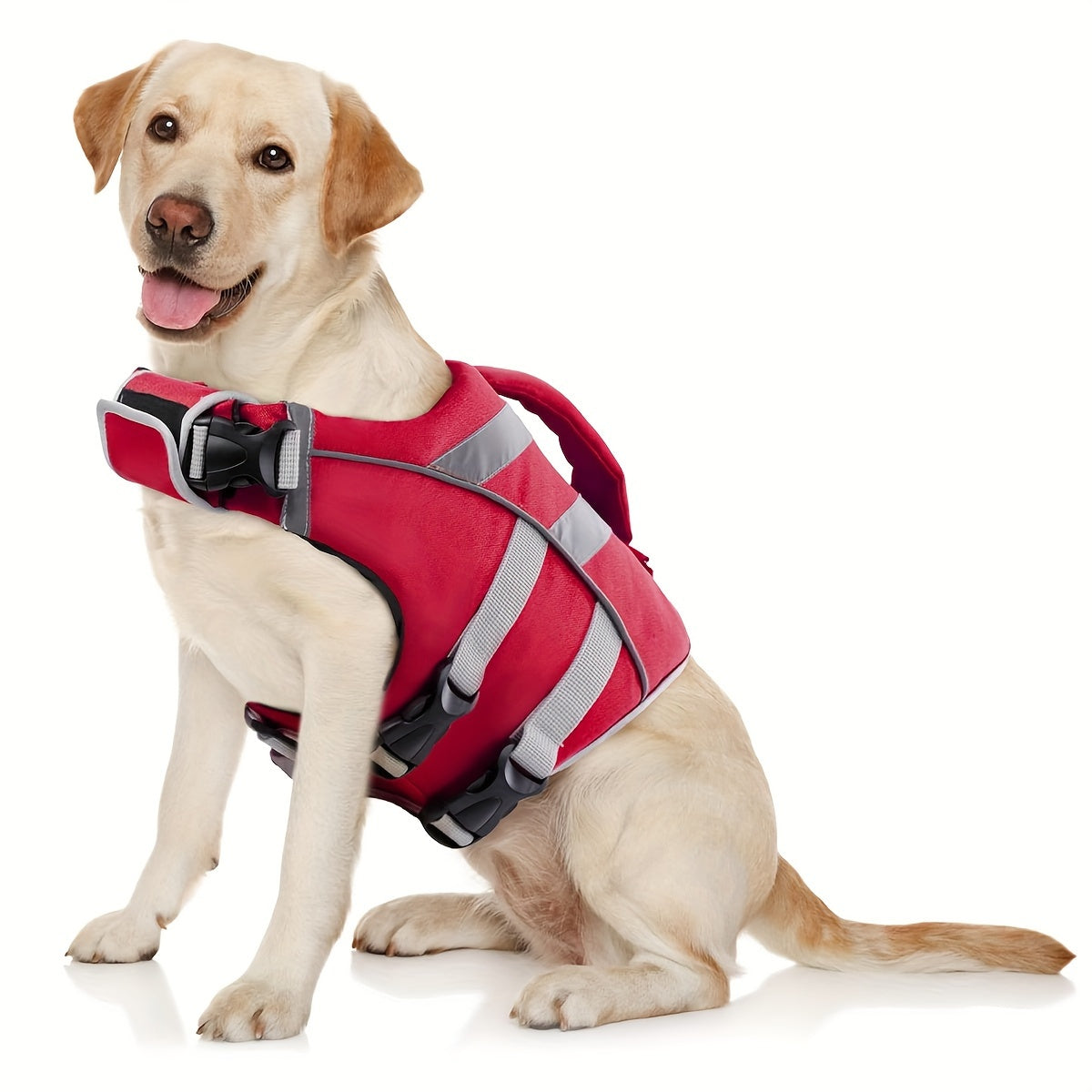 Waterproof Dog Life Jacket | Reflective Safety Strips, Adjustable Straps & D-Ring, Quick-Release Buckles – Lightweight Polyester Vest for Small, Medium & Large Dogs