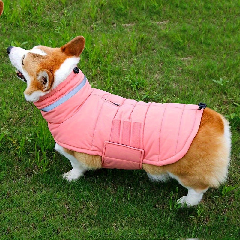 Winter Windproof Dog Jacket | High-Collar Snowproof Coat for Cold Weather – Warm Fleece Vest for Small, Medium & Large Dogs