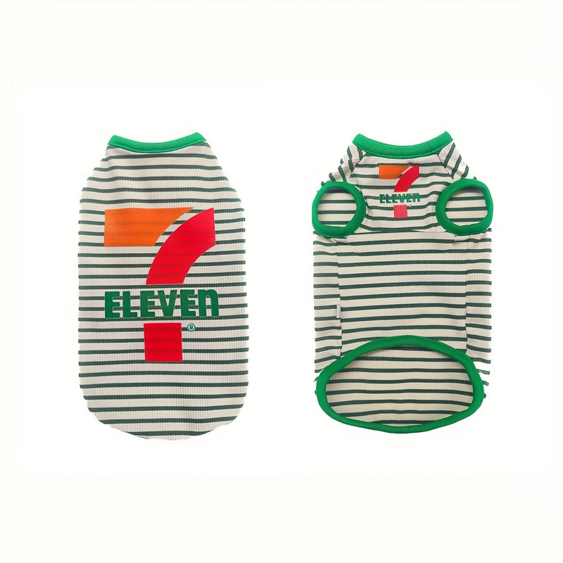 Summer Sleeveless Cat Vest with Hat Set | Air-Conditioned Shirt for Sphynx & Devon Rex – Bold 7-Letter Print for Small to Medium Cats