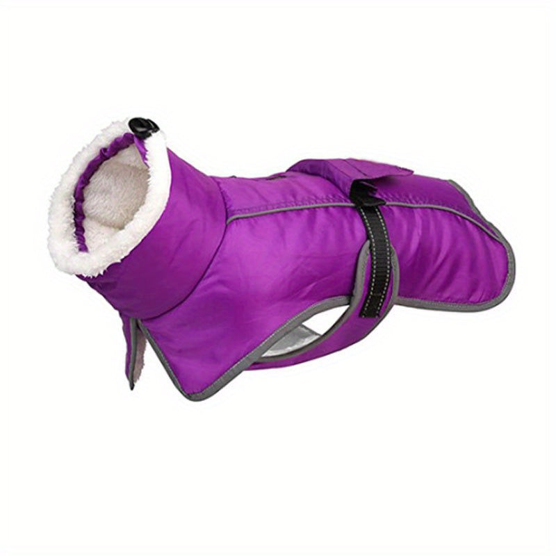 New Autumn Winter Windproof Fleece High-Collar Dog Jacket | Stylish Warm Outerwear for Small & Medium Dogs