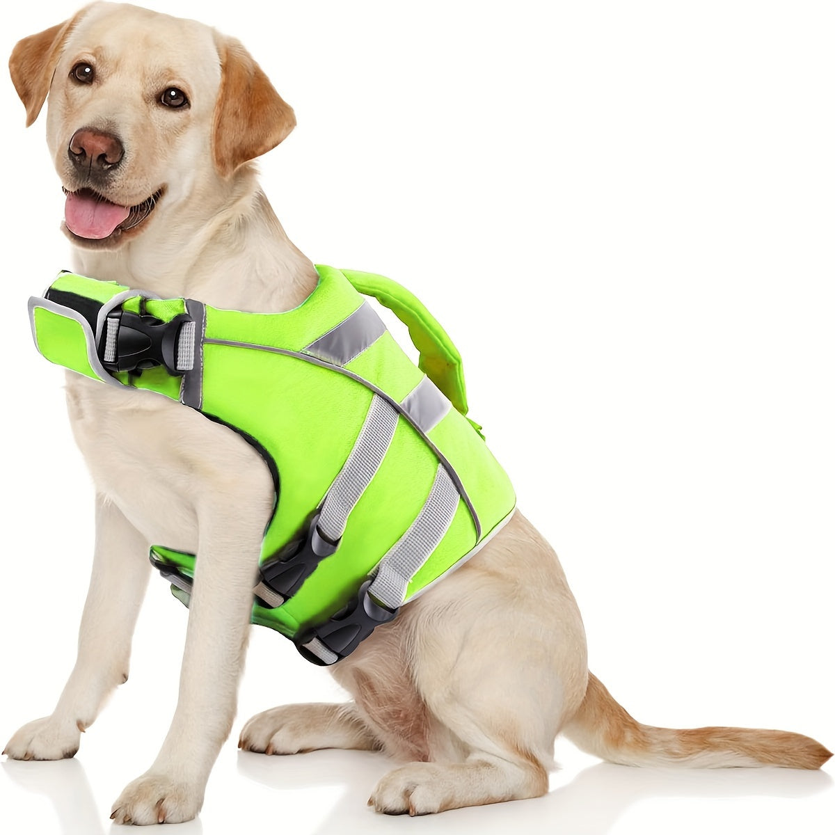Waterproof Dog Life Jacket | Reflective Safety Strips, Adjustable Straps & D-Ring, Quick-Release Buckles – Lightweight Polyester Vest for Small, Medium & Large Dogs