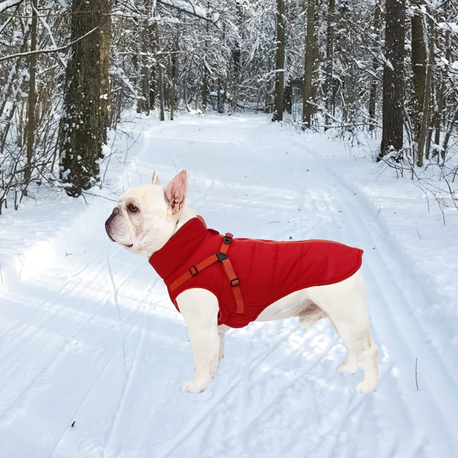Loopsona Winter Dog Coat with Leash - Waterproof, Windproof Warm Coat for Small to Large Dogs