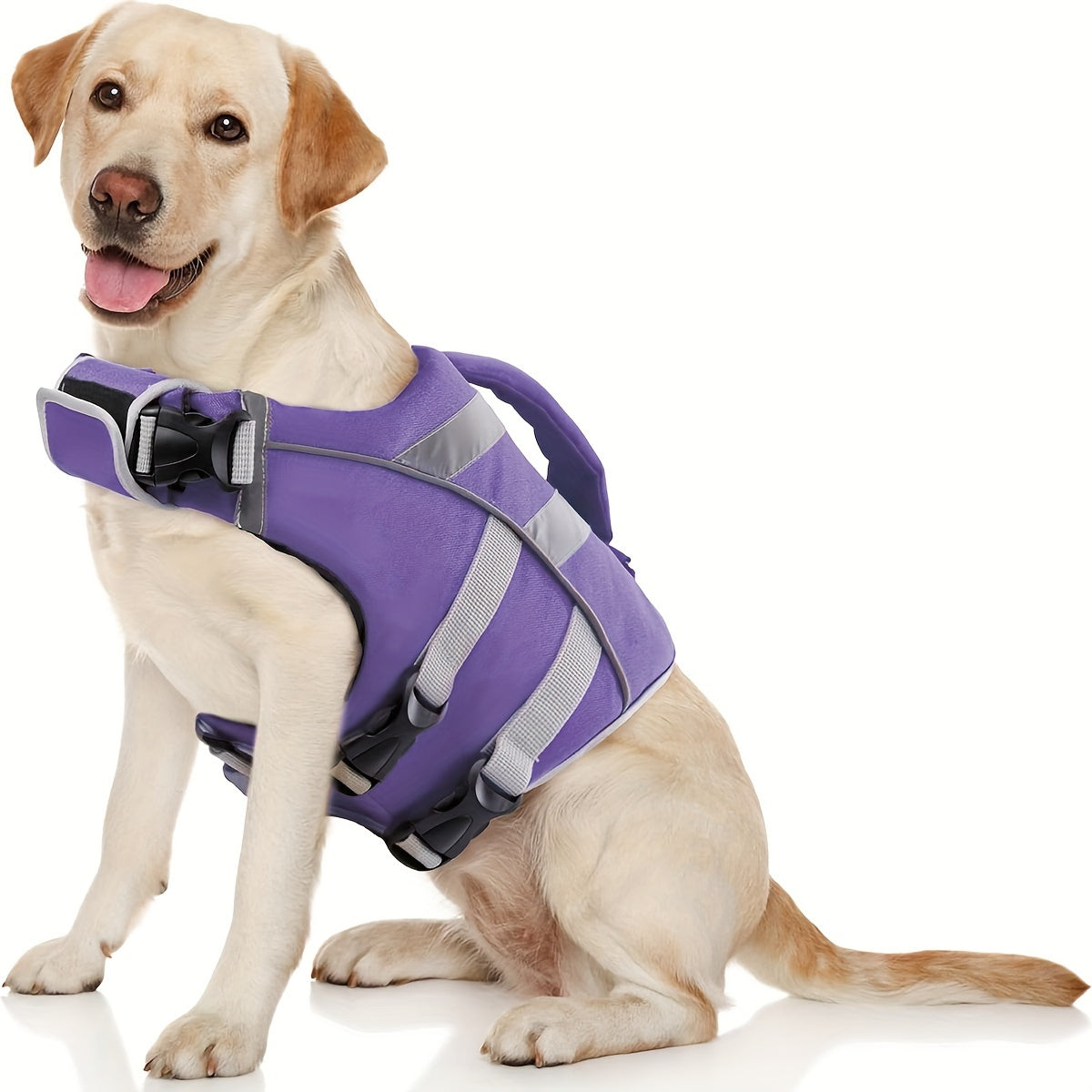 Waterproof Dog Life Jacket | Reflective Safety Strips, Adjustable Straps & D-Ring, Quick-Release Buckles – Lightweight Polyester Vest for Small, Medium & Large Dogs