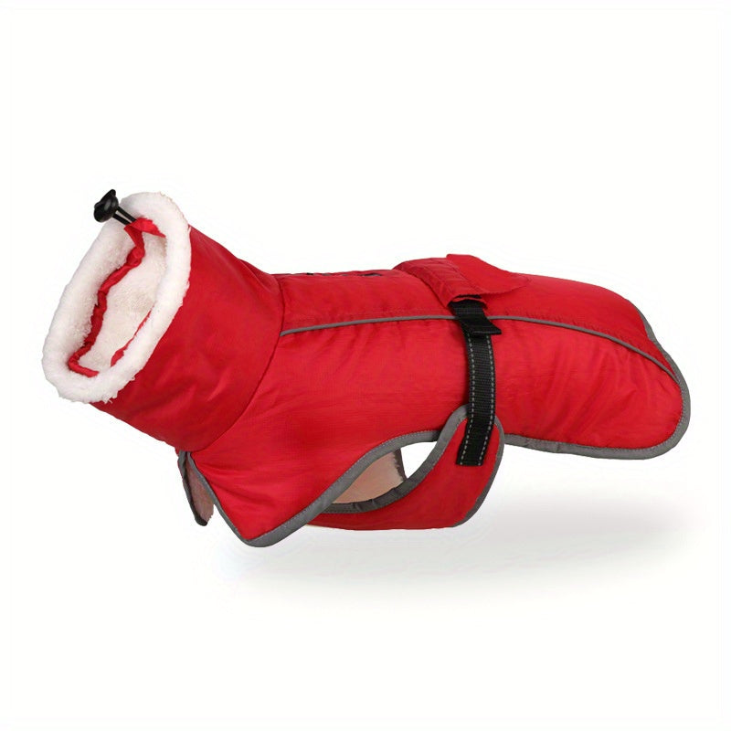 New Autumn Winter Windproof Fleece High-Collar Dog Jacket | Stylish Warm Outerwear for Small & Medium Dogs