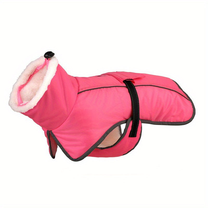 New Autumn Winter Windproof Fleece High-Collar Dog Jacket | Stylish Warm Outerwear for Small & Medium Dogs