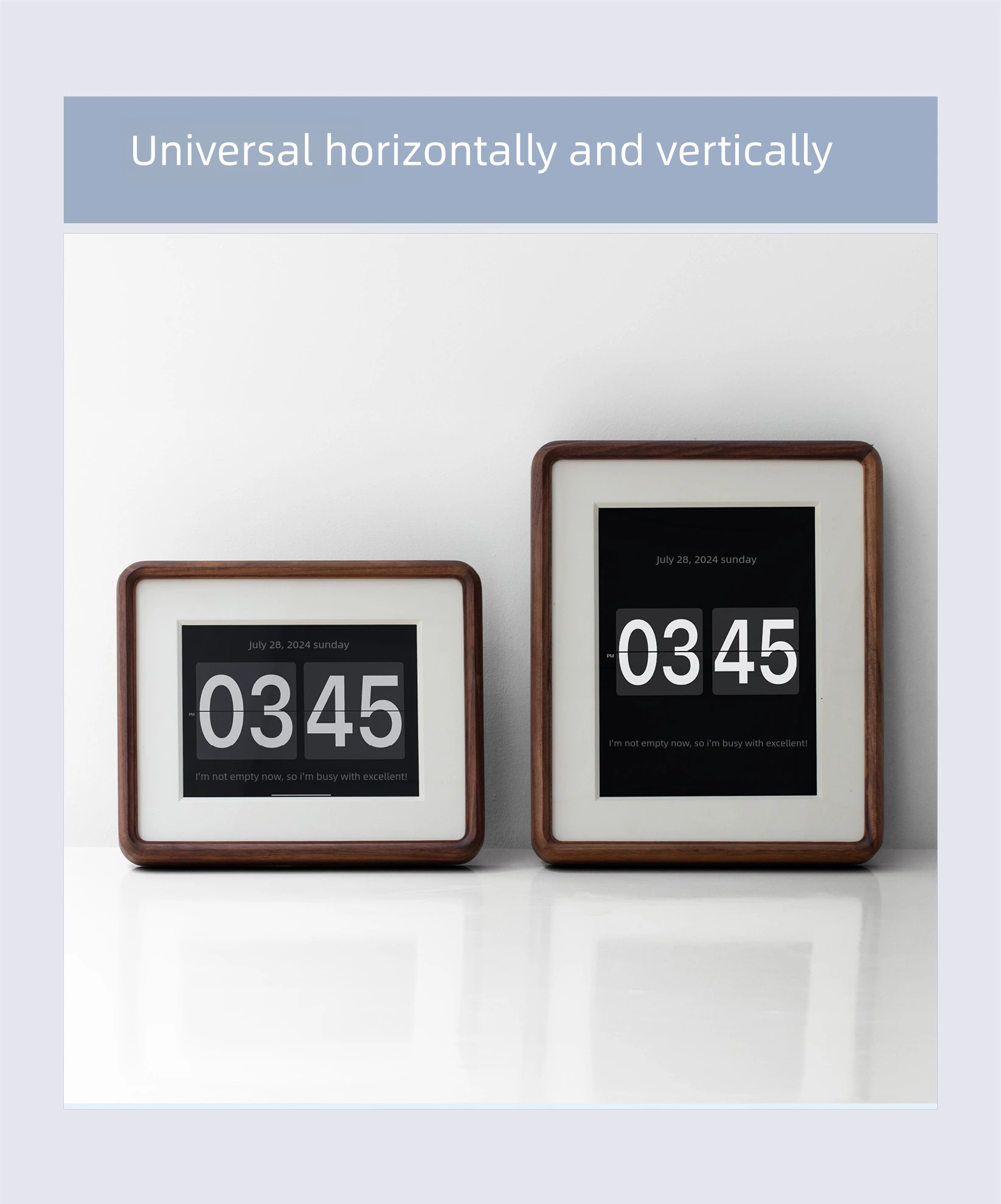 Ipad tablet transformation solid wood electronic photo frame old mini walnut clock frame album stand table photo frame picture frame