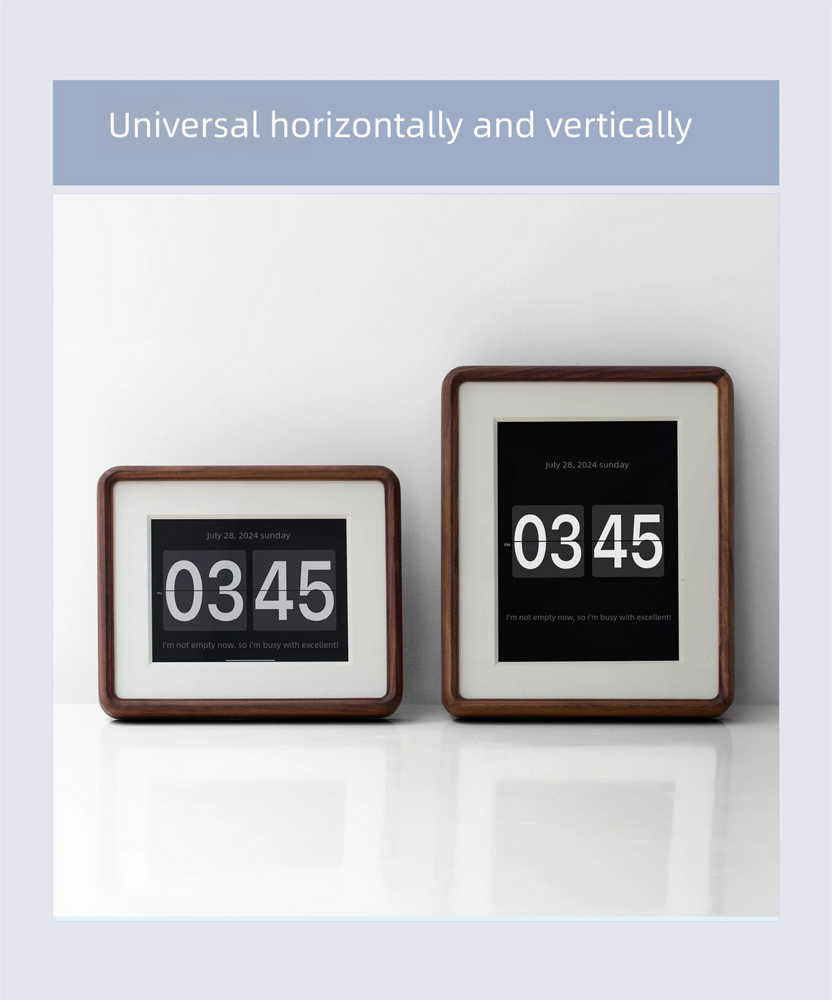 Ipad tablet transformation solid wood electronic photo frame old mini walnut clock frame album stand table photo frame picture frame
