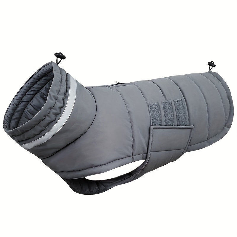 Winter Windproof Dog Jacket | High-Collar Snowproof Coat for Cold Weather – Warm Fleece Vest for Small, Medium & Large Dogs