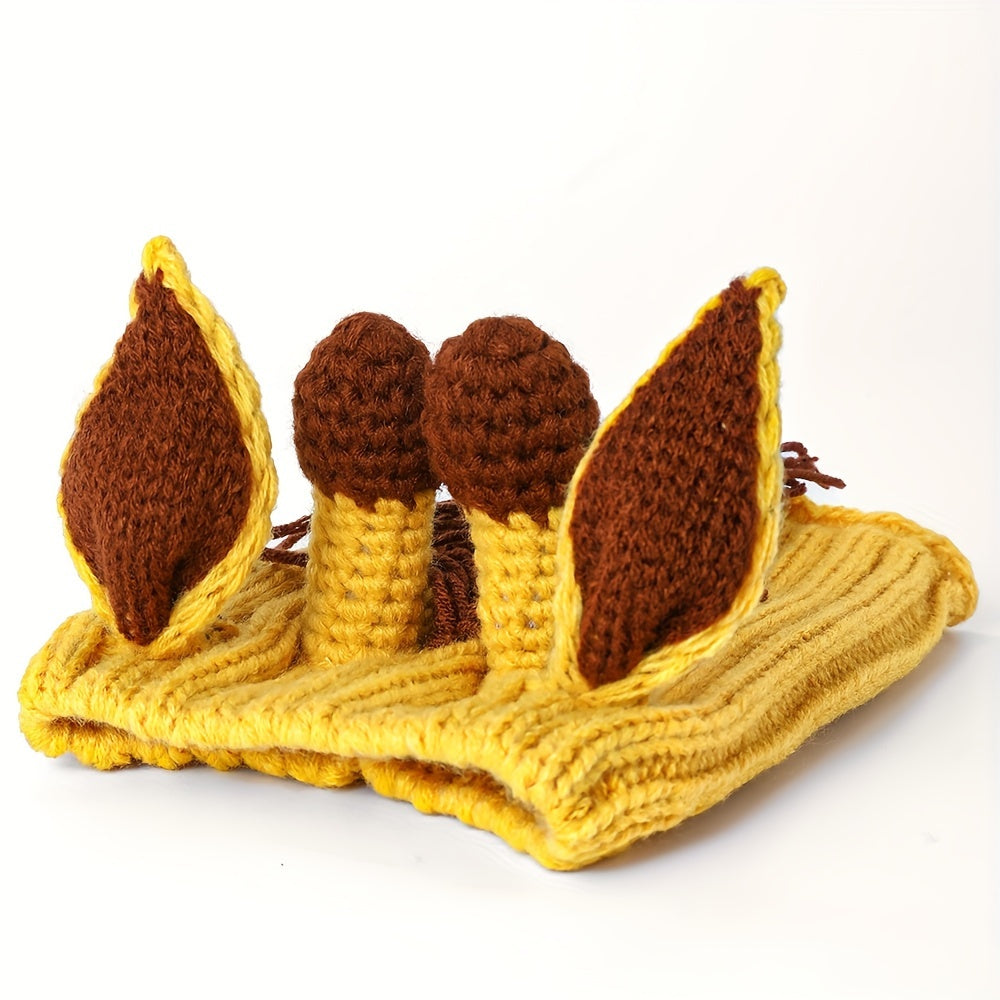 Loopsona Giraffe Pet Ear Warmer - Cozy Knit Hat for Cats & Dogs, Spring, New Year & Easter Gift