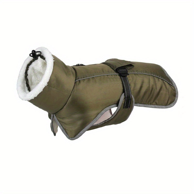 New Autumn Winter Windproof Fleece High-Collar Dog Jacket | Stylish Warm Outerwear for Small & Medium Dogs