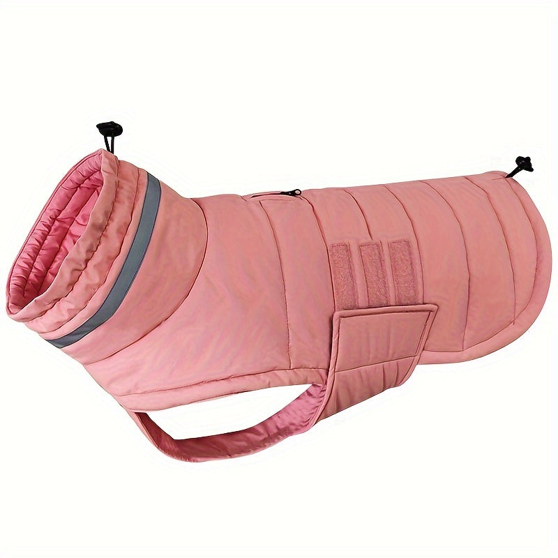 Winter Windproof Dog Jacket | High-Collar Snowproof Coat for Cold Weather – Warm Fleece Vest for Small, Medium & Large Dogs