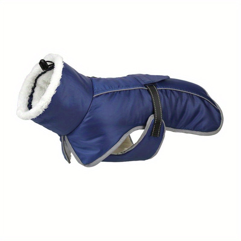 New Autumn Winter Windproof Fleece High-Collar Dog Jacket | Stylish Warm Outerwear for Small & Medium Dogs