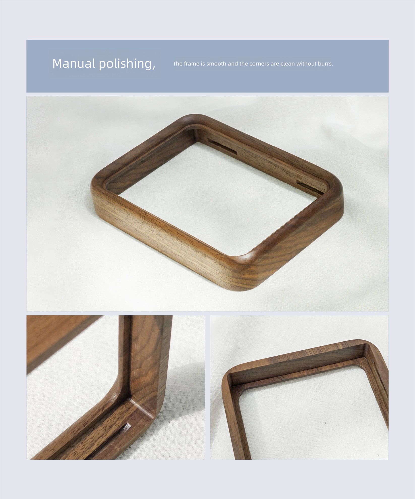 Ipad tablet transformation solid wood electronic photo frame old mini walnut clock frame album stand table photo frame picture frame